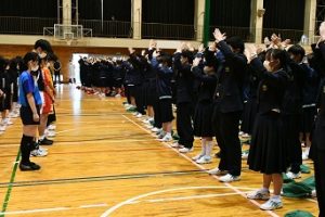 令和５年度山梨県高等学校総合体育大会壮行会が行われました。