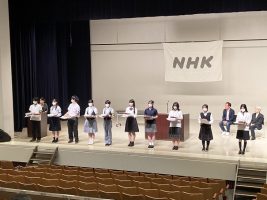 第７０回NHK杯全国高校放送コンテスト山梨県大会（放送部）の結果です。