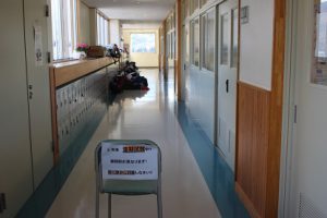 後期第１回試験（３年）２日目です