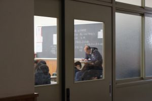 後期第１回試験（３年）２日目です