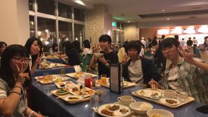 修学旅行団 宿舎での様子です
