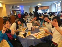 修学旅行団　2日目の朝の様子です
