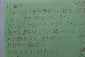 「修学旅行」においてあなたがつけたい力は？