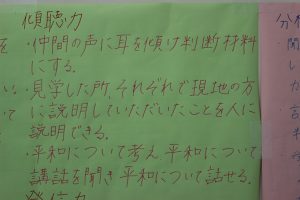 「修学旅行」においてあなたがつけたい力は？