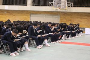 平成29年度吉田高等学校同窓会入会式が行われました