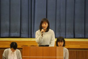 平成29年度 第1学年 先輩の話を聞く会が行われました