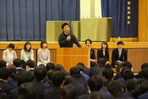 平成29年度 第1学年 先輩の話を聞く会が行われました