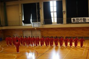平成30年度第1学年集団行動・行進発表会が行われました