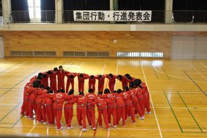 平成30年度第1学年集団行動・行進発表会が行われました