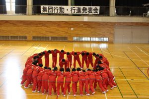 平成30年度第1学年集団行動・行進発表会が行われました