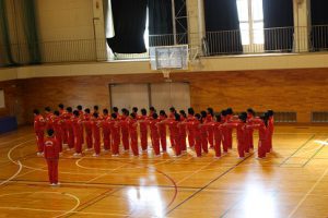 平成30年度第1学年集団行動・行進発表会が行われました