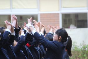 平成30年度校歌応援歌指導 最終日の様子です