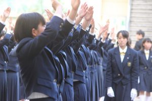 平成30年度校歌応援歌指導 最終日の様子です