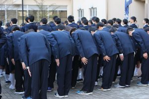 平成30年度校歌応援歌指導 最終日の様子です