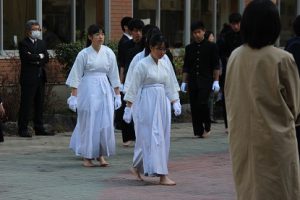 平成30年度校歌応援歌指導 最終日の様子です