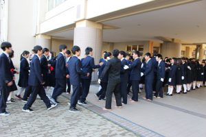 平成30年度校歌応援歌指導 最終日の様子です
