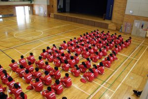 平成30年度第1学年集団行動・行進発表会が行われました