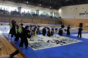 祝 優秀賞　第8回山梨県高等学校書道パフォーマンス大会（書道部）
