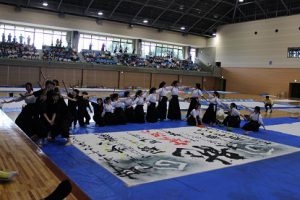 祝 優秀賞　第8回山梨県高等学校書道パフォーマンス大会（書道部）