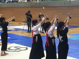 祝 優秀賞　第8回山梨県高等学校書道パフォーマンス大会（書道部）