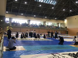 祝 優秀賞　第8回山梨県高等学校書道パフォーマンス大会（書道部）