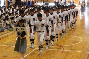 野球・インターハイ・全国大会出場者の壮行会が行われました