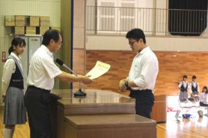 8月23日(木)夏季休業明け 納め式の様子です