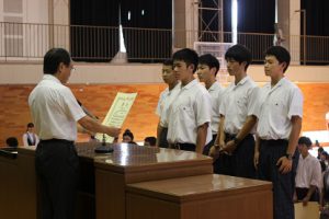 8月23日(木)夏季休業明け 納め式の様子です