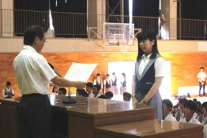 8月23日(木)夏季休業明け 納め式の様子です