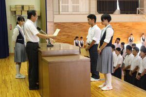 8月23日(木)夏季休業明け 納め式の様子です