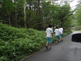 富士登山強歩大会昨年度の様子です