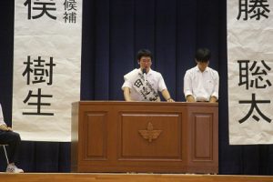 平成31年度生徒会役員立候補者立会演説会が行われました