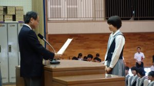 平成30年度前期末納め式が行われました