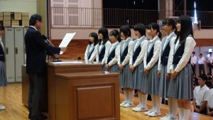 平成30年度前期末納め式が行われました