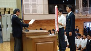 平成30年度前期末納め式が行われました