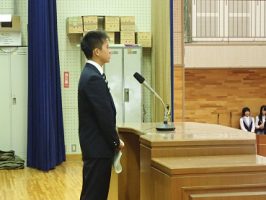 平成30年度後期･平成31年度前期生徒会役員認証式が行われました