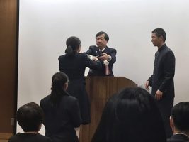 祝　最優秀賞 第66回山梨県高等学校家庭クラブ研究発表会 1年渡邊結衣さん