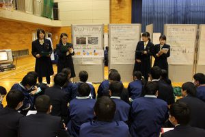 平成30年度2学年総合的な学習の時間「富士山学」研究発表会が行われました