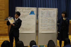 平成30年度2学年総合的な学習の時間「富士山学」研究発表会が行われました