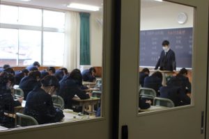 平成30年度後期第2回定期試験1日目です