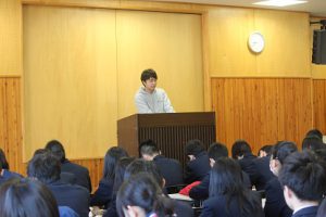 平成30年度 第12回 1学年オープンスタディー（卒業生の話）が行われました