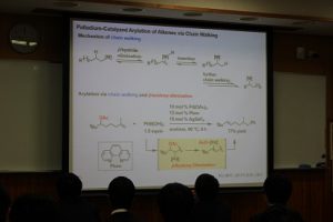 平成30年度 第12回 1学年オープンスタディー（理数科卒業生卒論発表会）が行われました