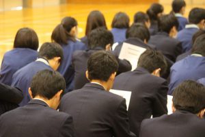 平成31年度3学年合同ＬＨＲが行われました