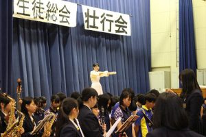 第71回山梨県高等学校総合体育大会壮行会が行われました