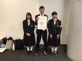 祝 芸術文化祭賞 放送 アナウンス部門 2年 長田祐佳さん　優秀賞　オーディオピクチャー部門受賞