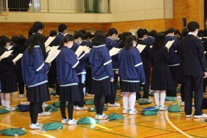 令和２年２月１９日（水）３年生が登校しました