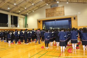 県歌「山梨県の歌」を練習しました