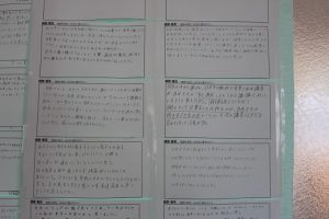 第１学年「朝時間 活用プロジェクト」の様子です