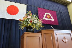 令和元年度 第７０回卒業証書授与式 朝の様子です