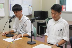 生徒会役員候補立会演説会・投票が行われました